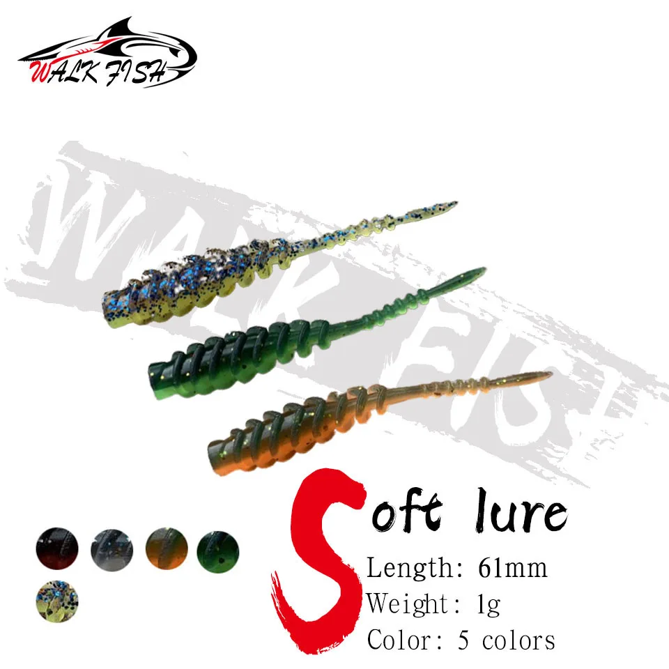 Swimbait oruga WALK FISH 61mm 1g – 20 uds