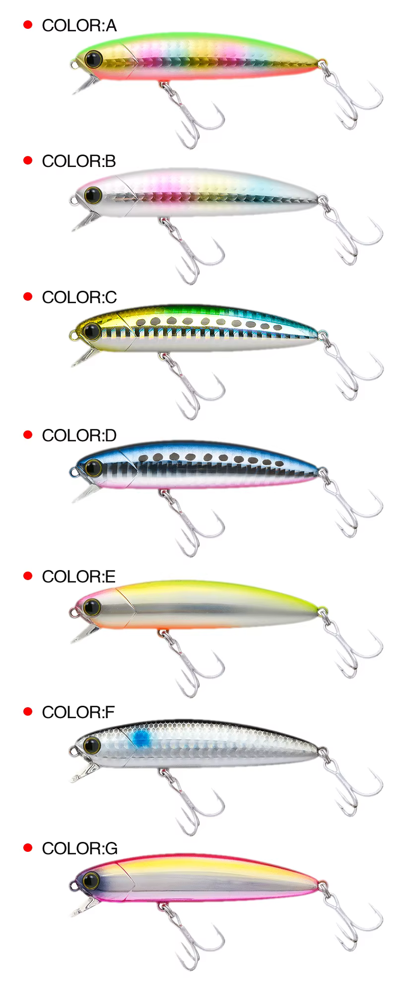 Señuelo Zinkende Minnow vista lateral
