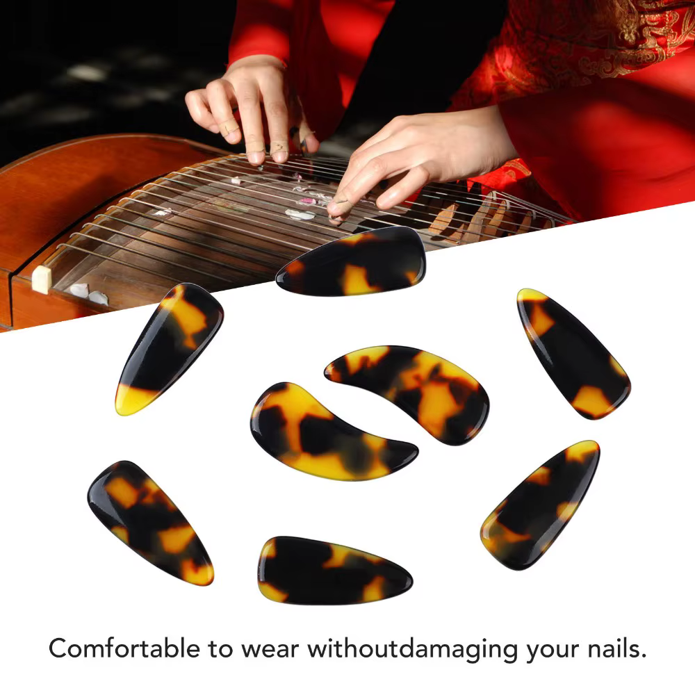 Púas de Uña con Diseño Tortuga – Guzheng Profesional - imagen 3