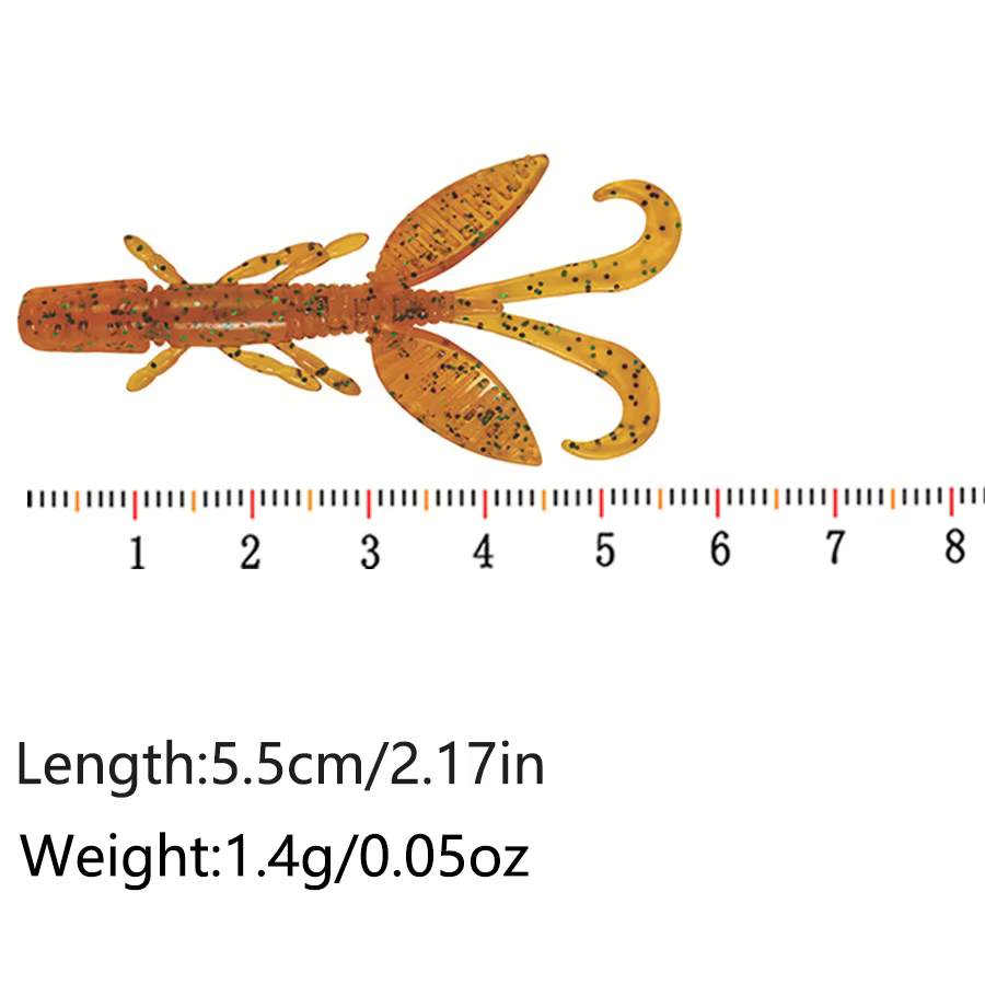 Señuelo Grub Worm Jig con doble pala vibradora para lubina - imagen 4