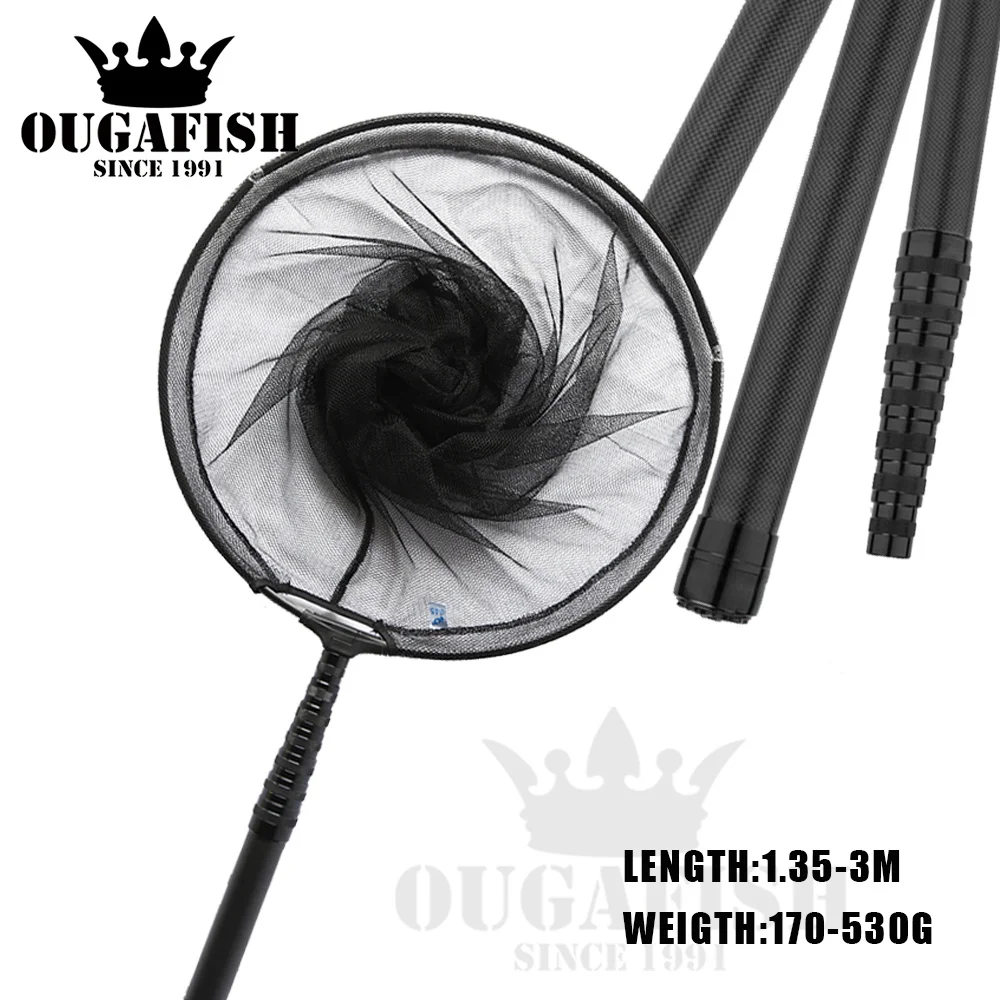 Poste telescópico de carbono en acción