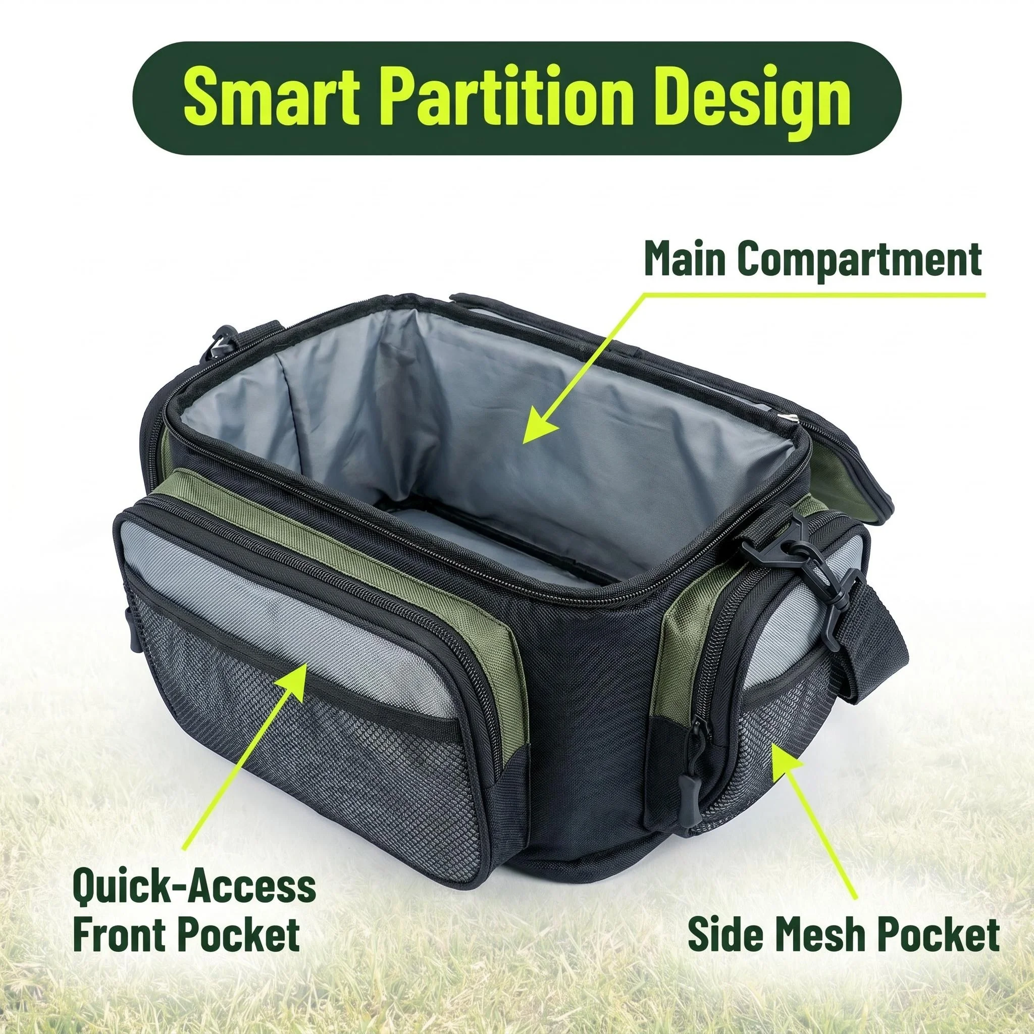 Bolsa de pesca Hirisi Oxford multifuncional gran capacidad para carretes