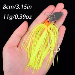 Señuelo Spinnerbait con doble cuchilla para lucio