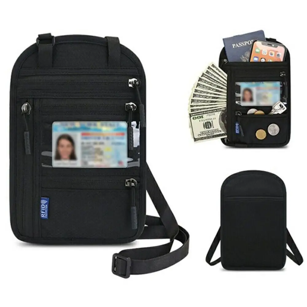 Portapasaporte con correa para el cuello
