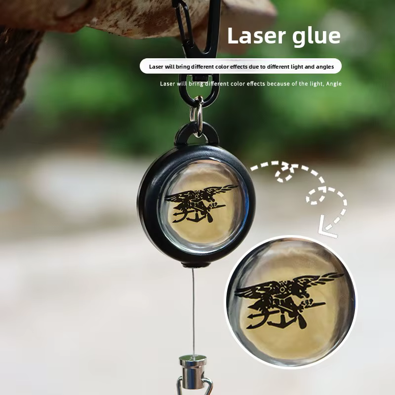 Llavero retráctil antirrobo para pesca con cuerda de alambre - imagen 3