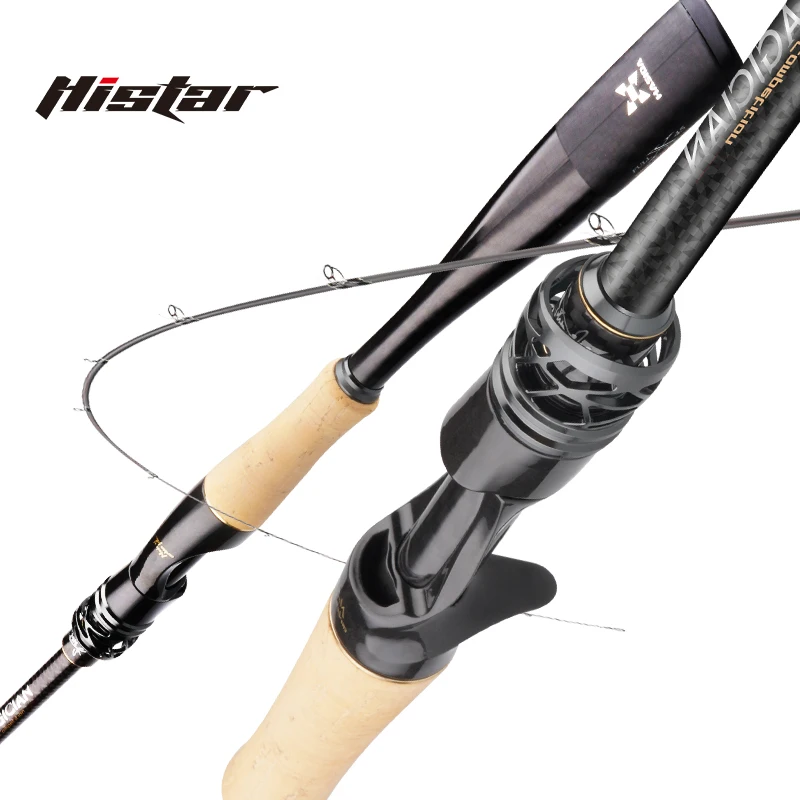 Caña spinning Histar Magician carbono Toray, corcho 3A, guías titanio