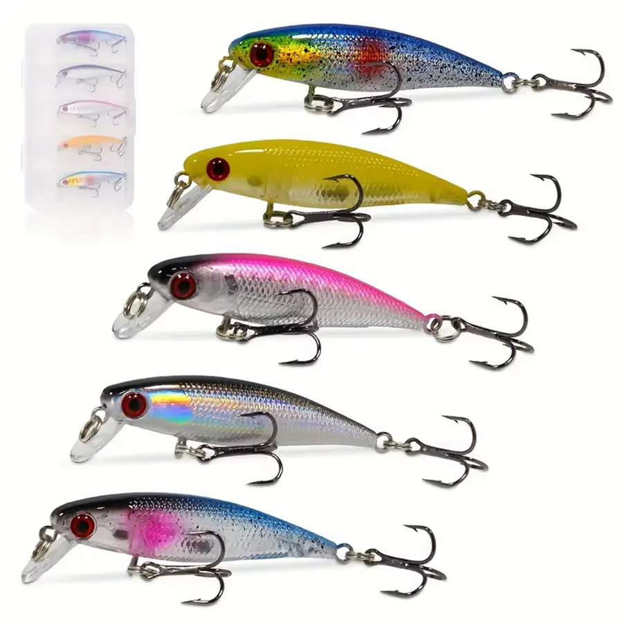 Jerkbait Minnow Duro para Lucio – Señuelos Wobbler Crankbait Set - imagen 2