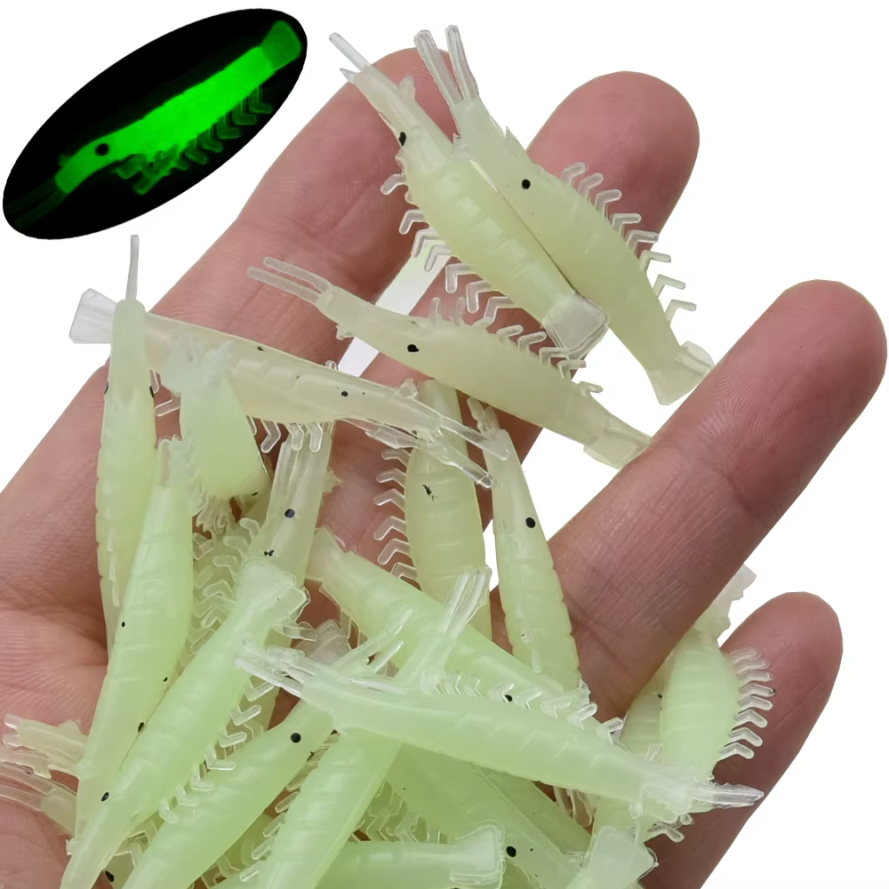 Cebos vinilo camarón MrLurion – señuelo luminoso para lucio y trucha - imagen 5
