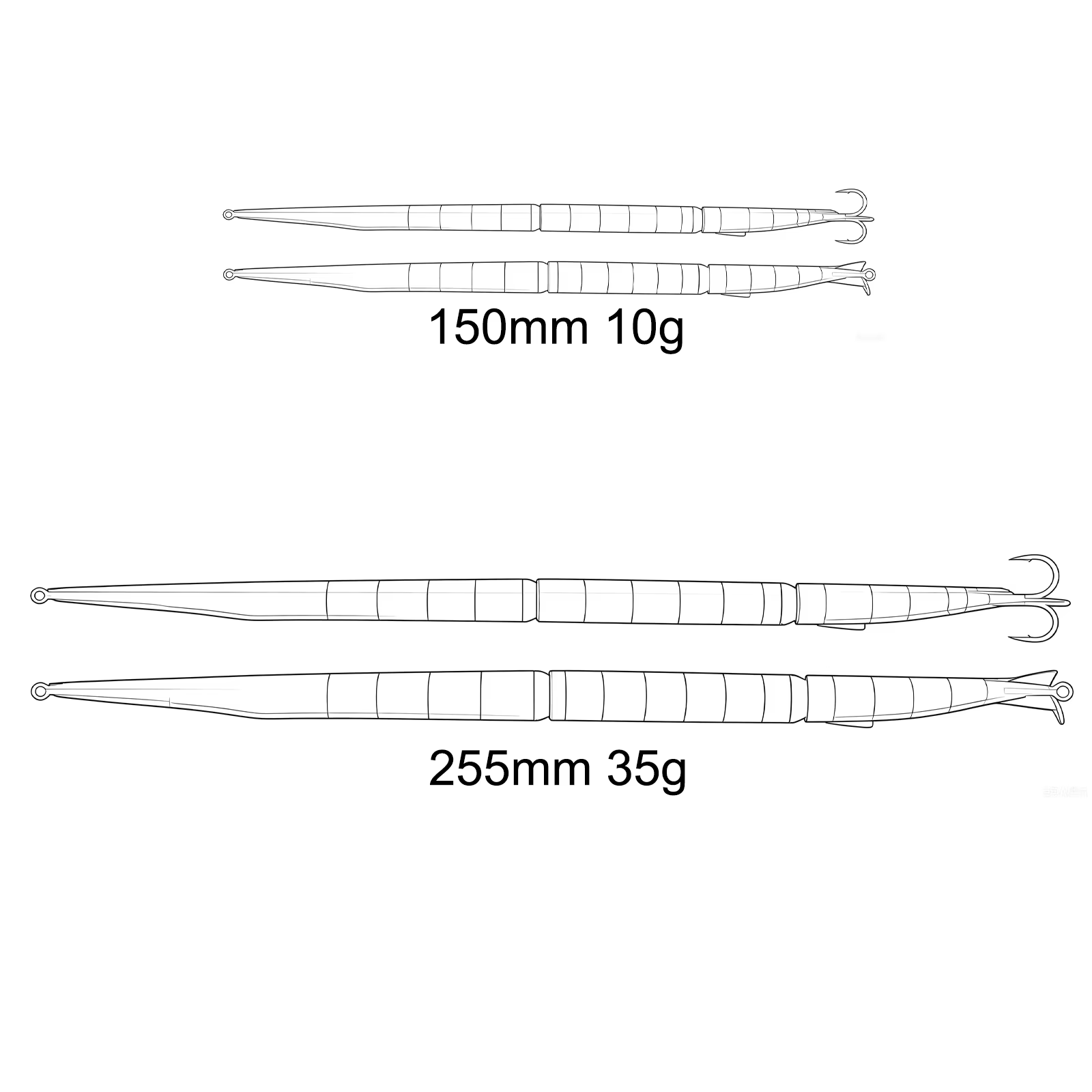 Señuelo Articulado de Pesca con Piel Biónica y Anzuelos Triples - imagen 3