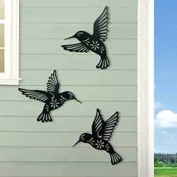 Iron Bird decoración de pared de metal con colibrí calado hueco