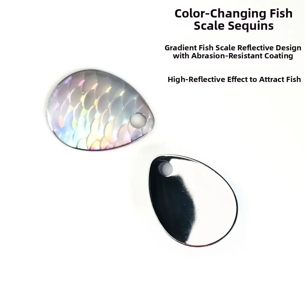 Láminas Spinner holográficas iridiscentes DIY para pesca