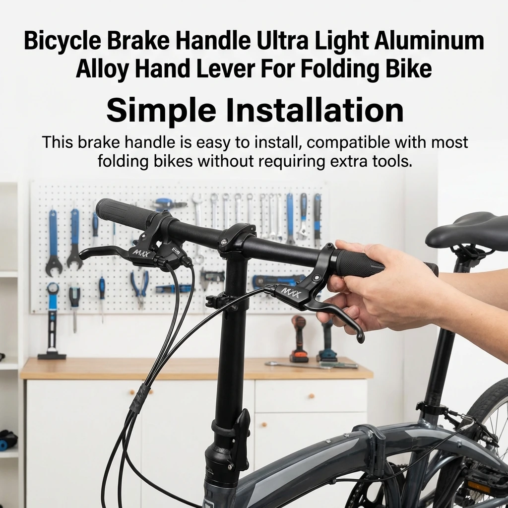 Palanca de freno ultraligera de aleación de aluminio para bicicleta plegable - vista frontal