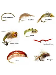 Anzuelo de mosca bronce para ninfa y caddis al atar