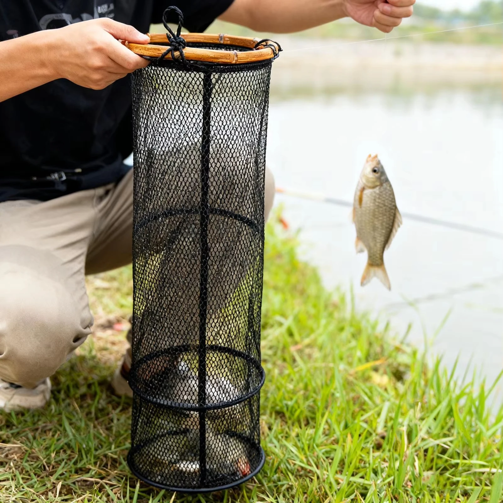 Red de pesca QAJTAO de malla pequeña para proteger peces - imagen 4