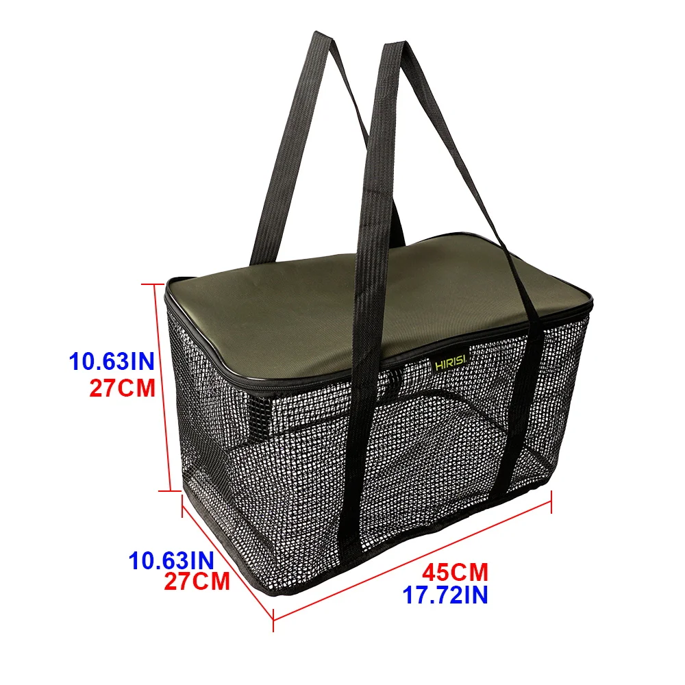 HIRISI Bolsa de malla plegable con cremallera para peces vivos - imagen 4