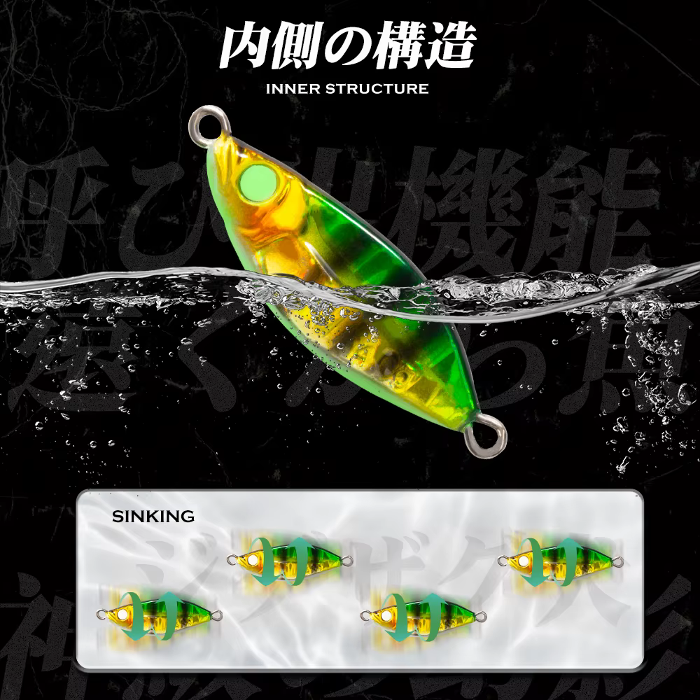 Hunthouse Cuchara para Jigging de Hundimiento Lento con Ojos UV - imagen 2