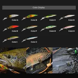 VIB Minnow señuelo hundimiento lento ojos 3D para lubina
