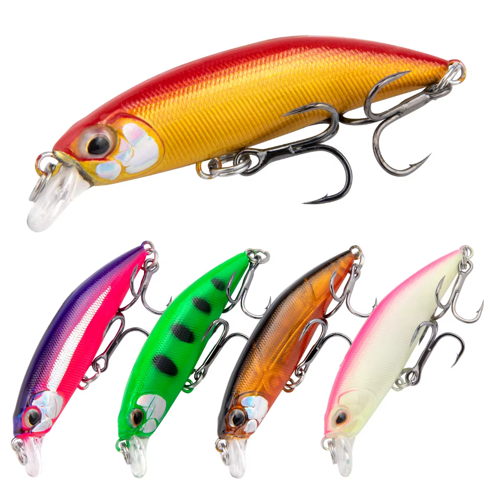 Crankbait hundidor con treble para lubina y trucha de río - imagen 4