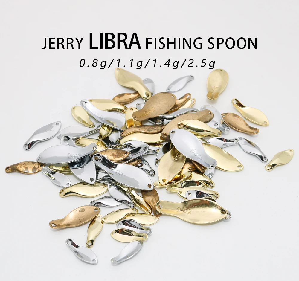 Micro cucharas de trucha Jerry sin pintar en diferentes pesos
