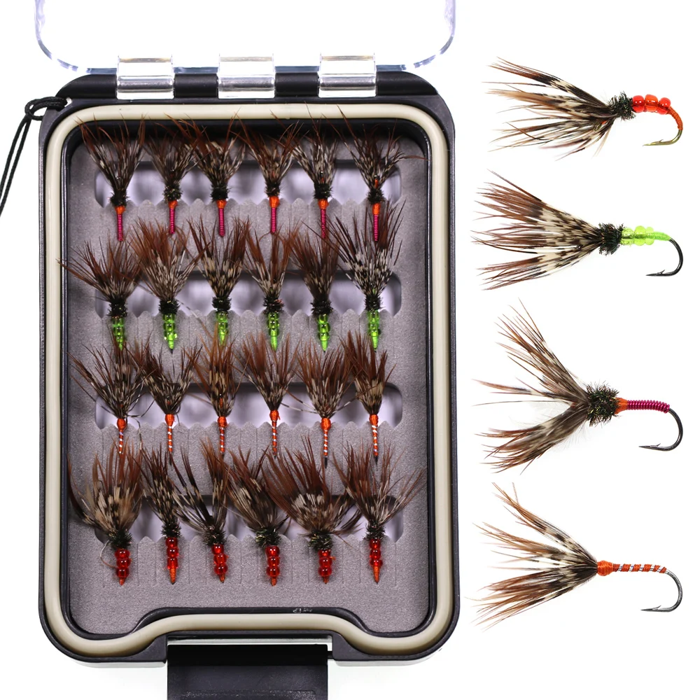 Moscas Tenkara en caja impermeable