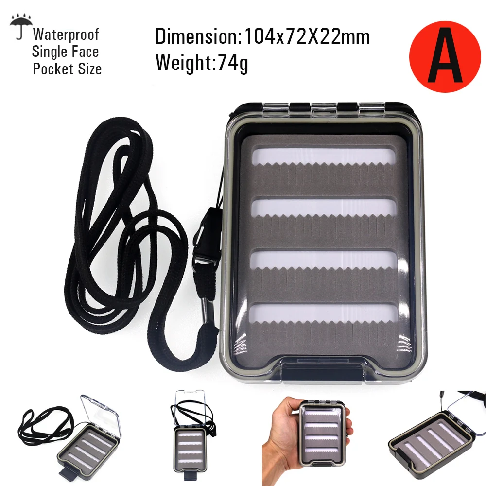 Caja impermeable para moscas Vtwins – ninfa seca con bolsillo - imagen 2