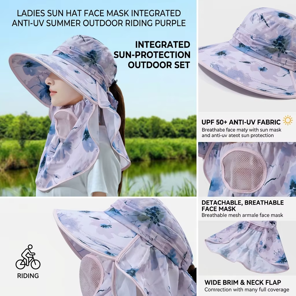 Sombrero de Pesca para Mujer con Ala Ancha y Protección UV - imagen 4