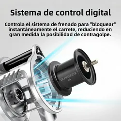 Huidiao TRAILSEEKER G1 BFS ultraligero baitcasting DC de fibra carbono