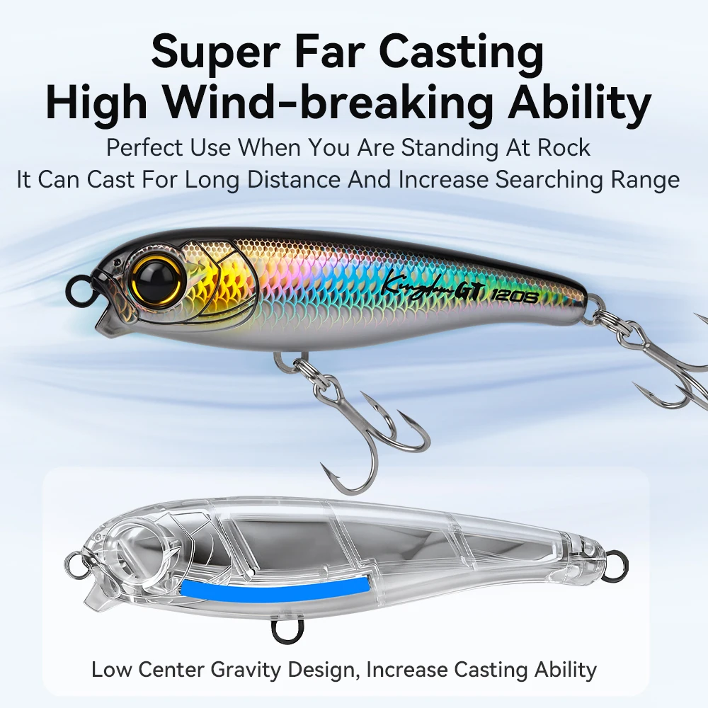 Señuelo duro Kingdom GT Minnow tipo lápiz de hundimiento - imagen 3