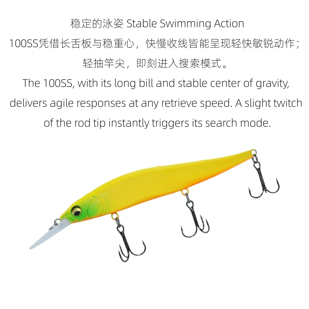 Swolfy señuelo minnow hundimiento lento para lubina y trucha - imagen 3