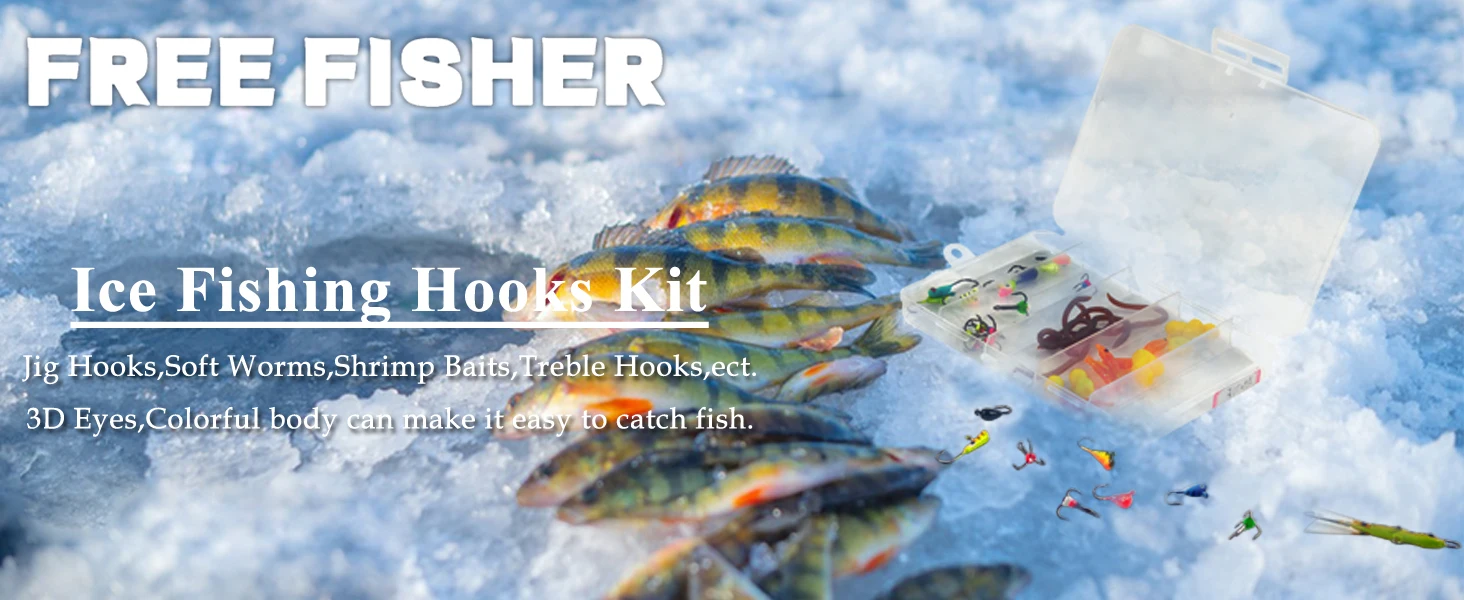 Kit de pesca en hielo Free Fisher con múltiples piezas