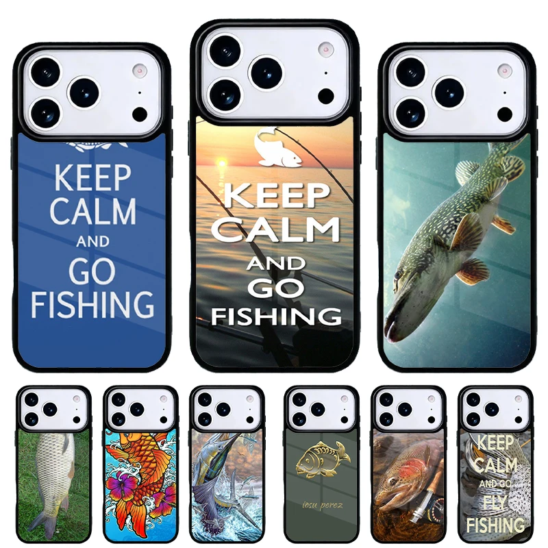 Funda de teléfono para pesca con cañas junto al lago