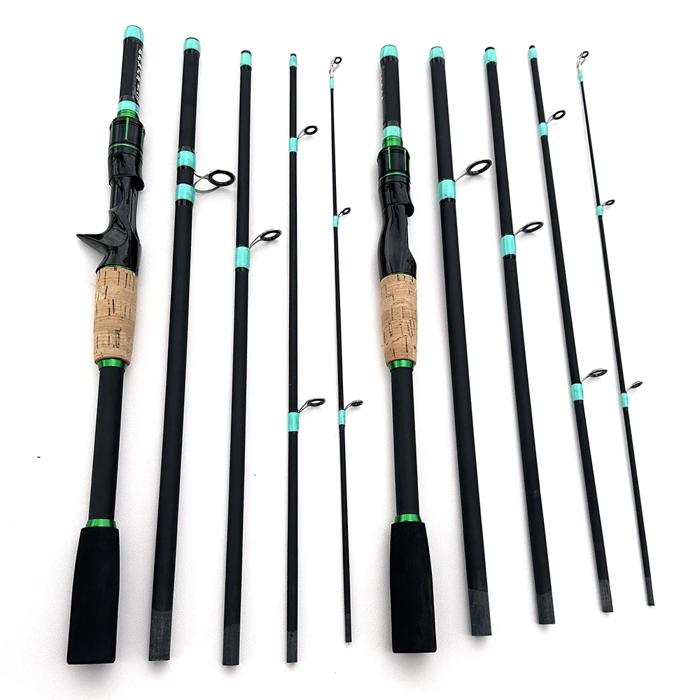 Caña de pescar carbono GHOTDA – Spinning portátil 1,8m surfcasting - imagen 2