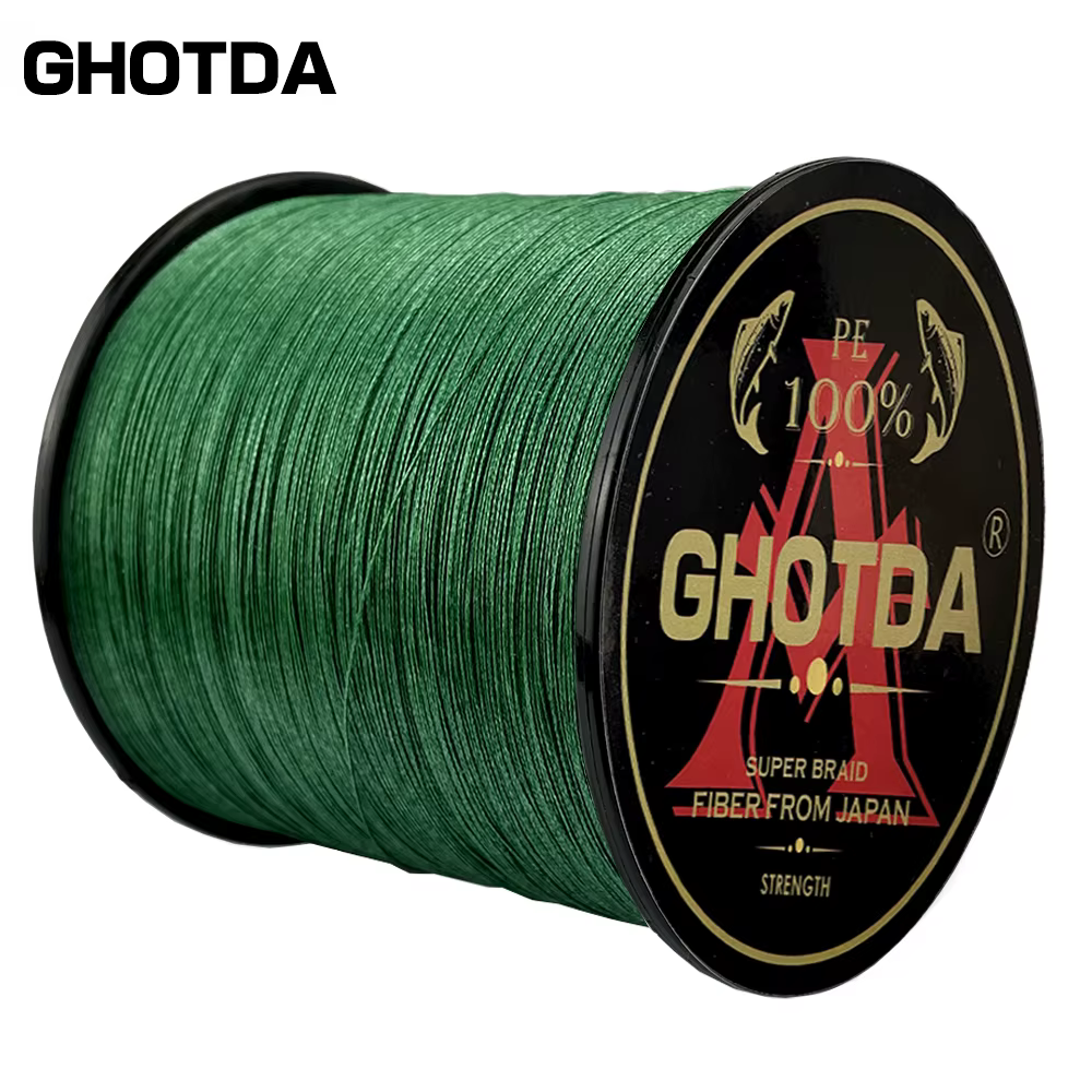 Línea de pesca trenzada GHOTDA cuatro hebras multifilamento para carpa