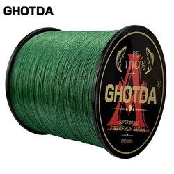 Línea de pesca trenzada GHOTDA cuatro hebras multifilamento para carpa