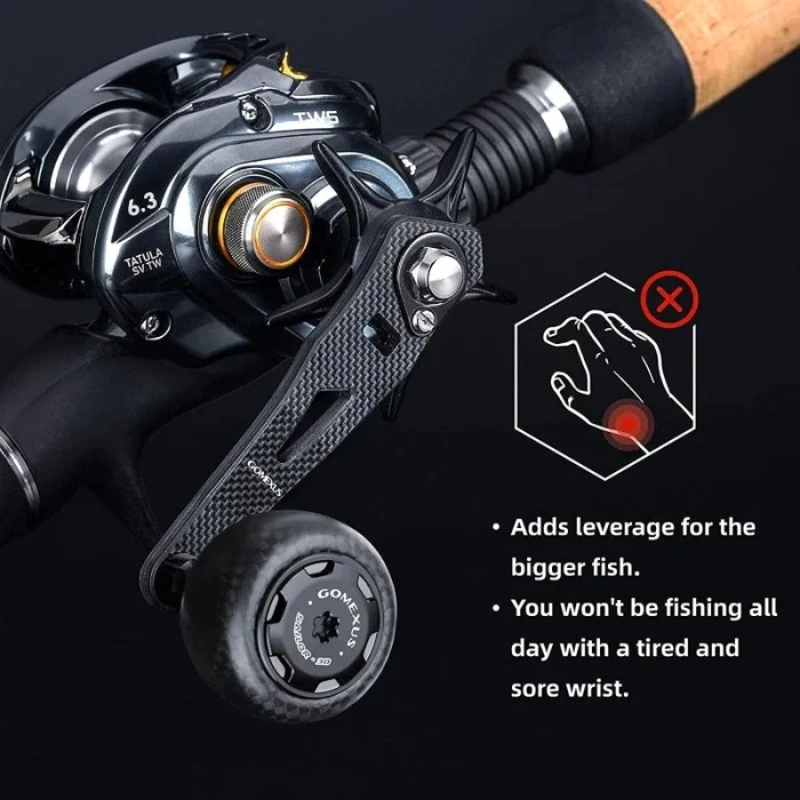 Manivela de carrete Gomexus aluminio para Shimano Calcutta Conquest - imagen 3