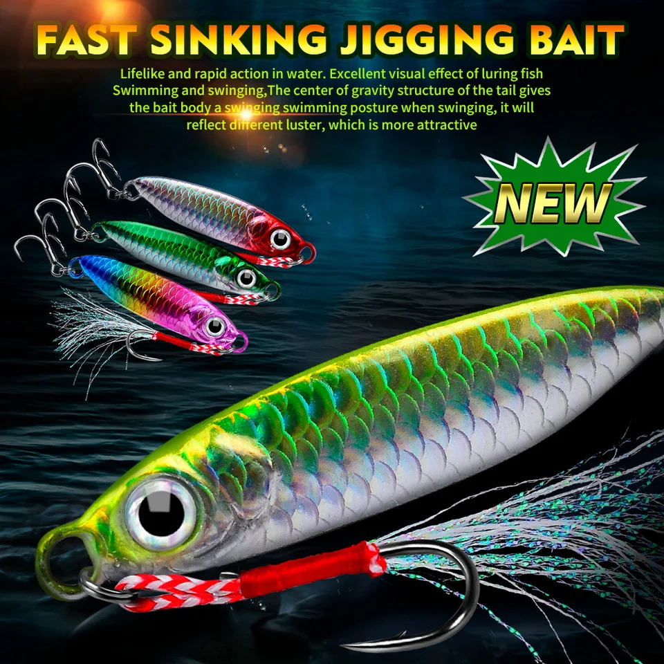 Señuelo de pesca de metal SANMO en tres pesos disponibles