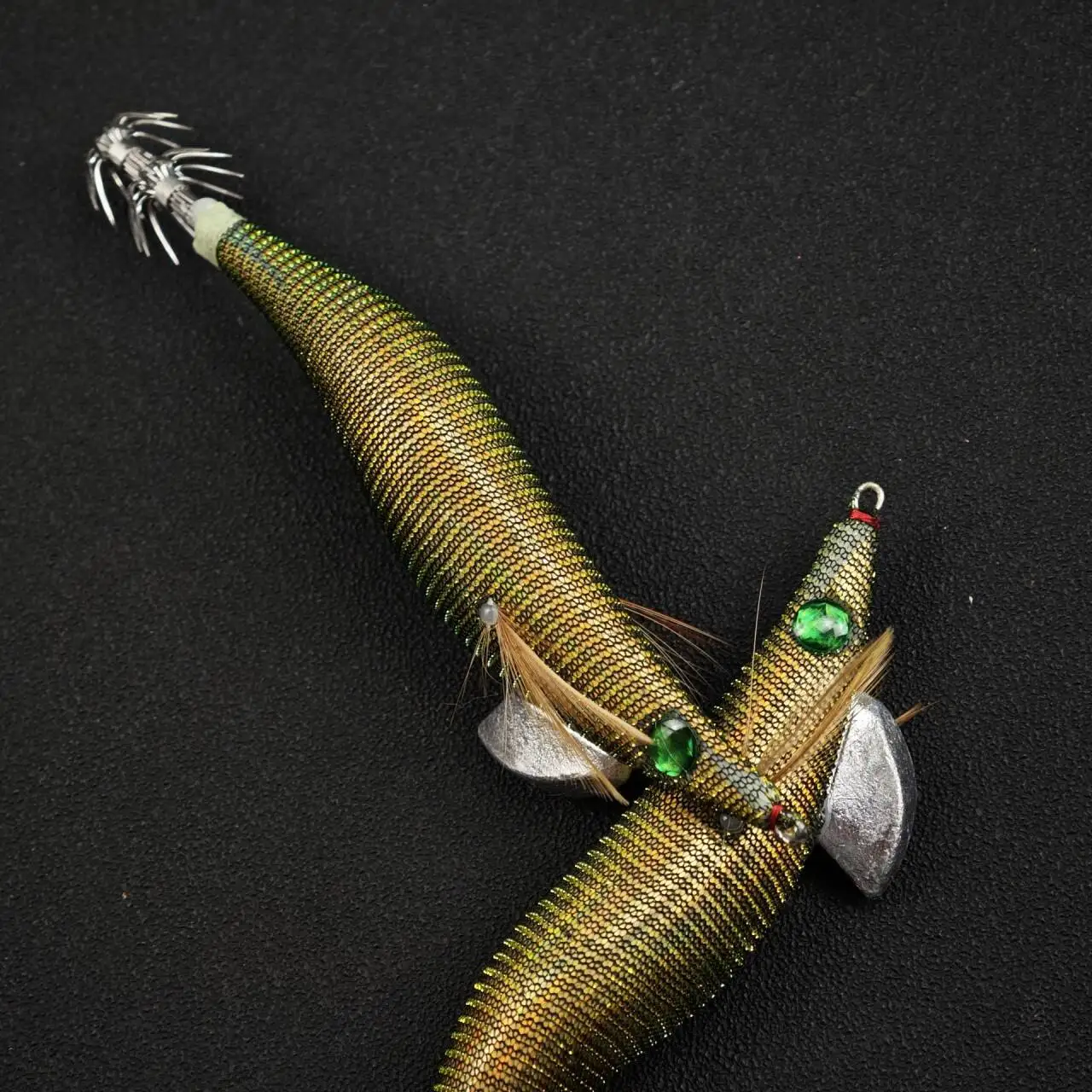 Ackibbik jig de calamar glow con ganchos para pesca nocturna marina - imagen 3