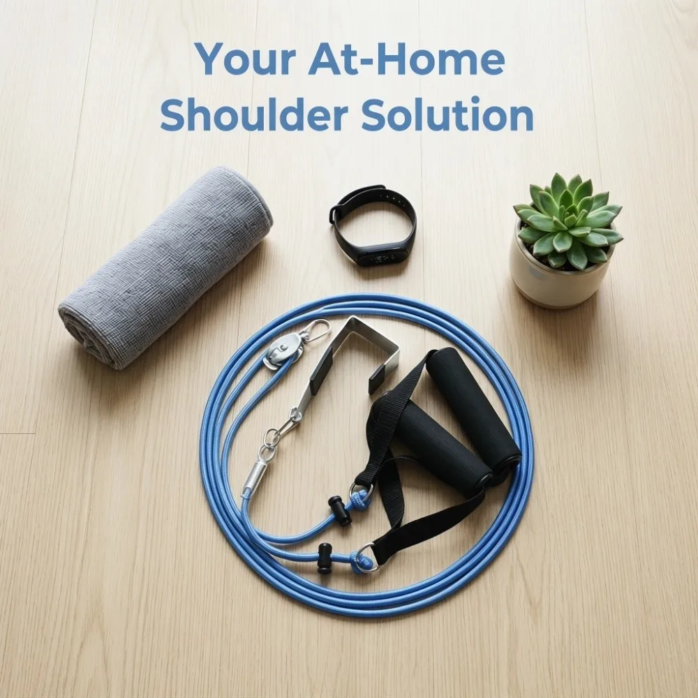 Polea de entrenamiento de hombros ajustable – Recuperación segura
