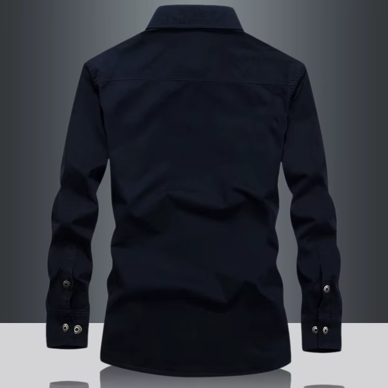 Camisa Algodón Puro 6XL Hombre – Informal Oversize Alta Calidad - imagen 5