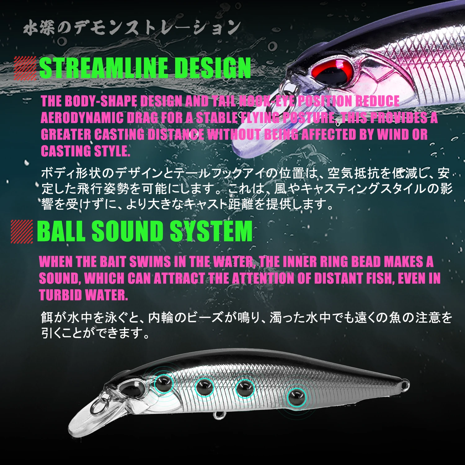 Wobbler Minnow flotante – Señuelo artificial para pesca de Lucio - imagen 5