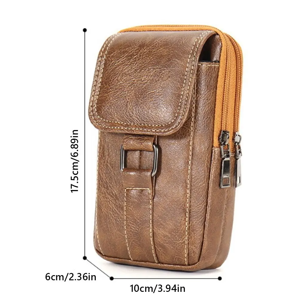 Bolso de cintura impermeable estilo vintage con gancho y compartimento - imagen 5
