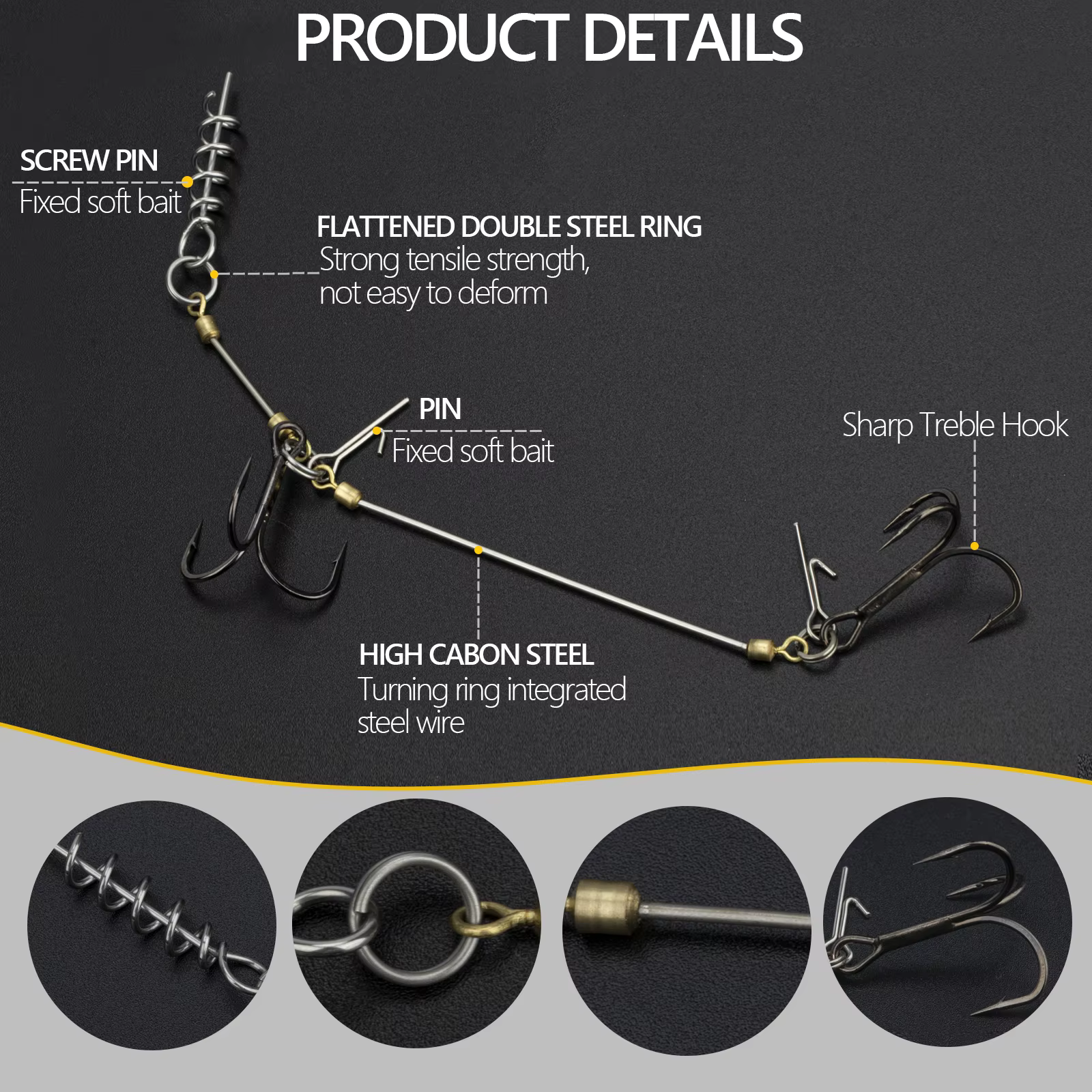 THKFISH Pike Stinger Rig anzuelos triples para Swimbait - imagen 5