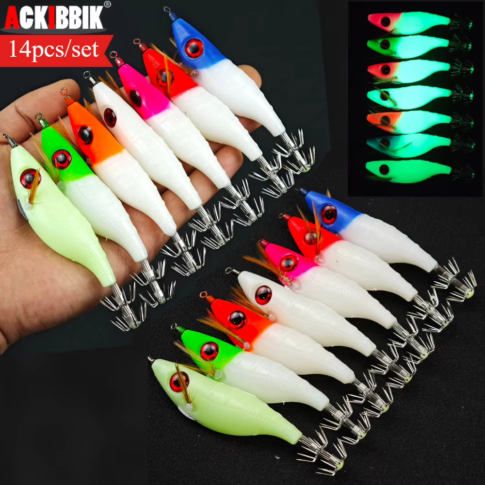 Señuelos Luminosos para Calamar Ackibbik – 10 cm