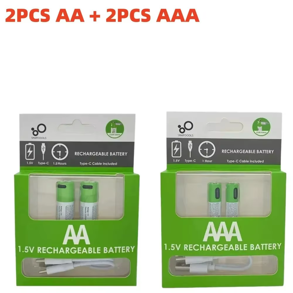 Pilas Recargables AA y AAA 1.5V – Carga USB Tipo-C - imagen 3