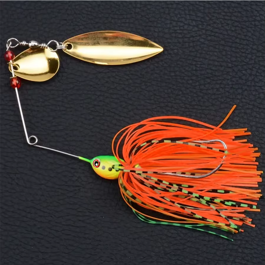 Spinnerbait 17g para lucio – señuelo sinking giratorio de metal - imagen 2