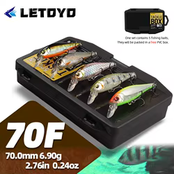 LETOYO Señuelo Minnow 70mm 7g – Flotante para Lubina y Trucha
