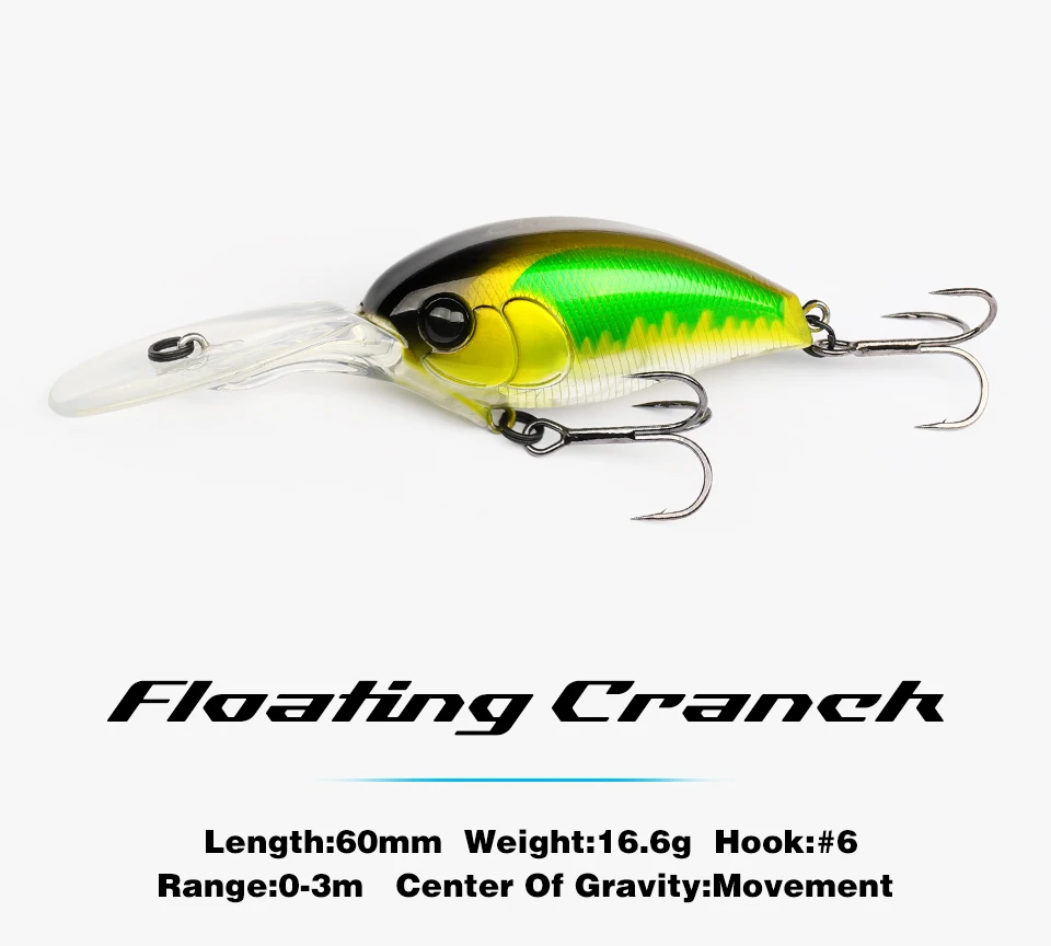 Detalle del cuerpo y acabado del crankbait