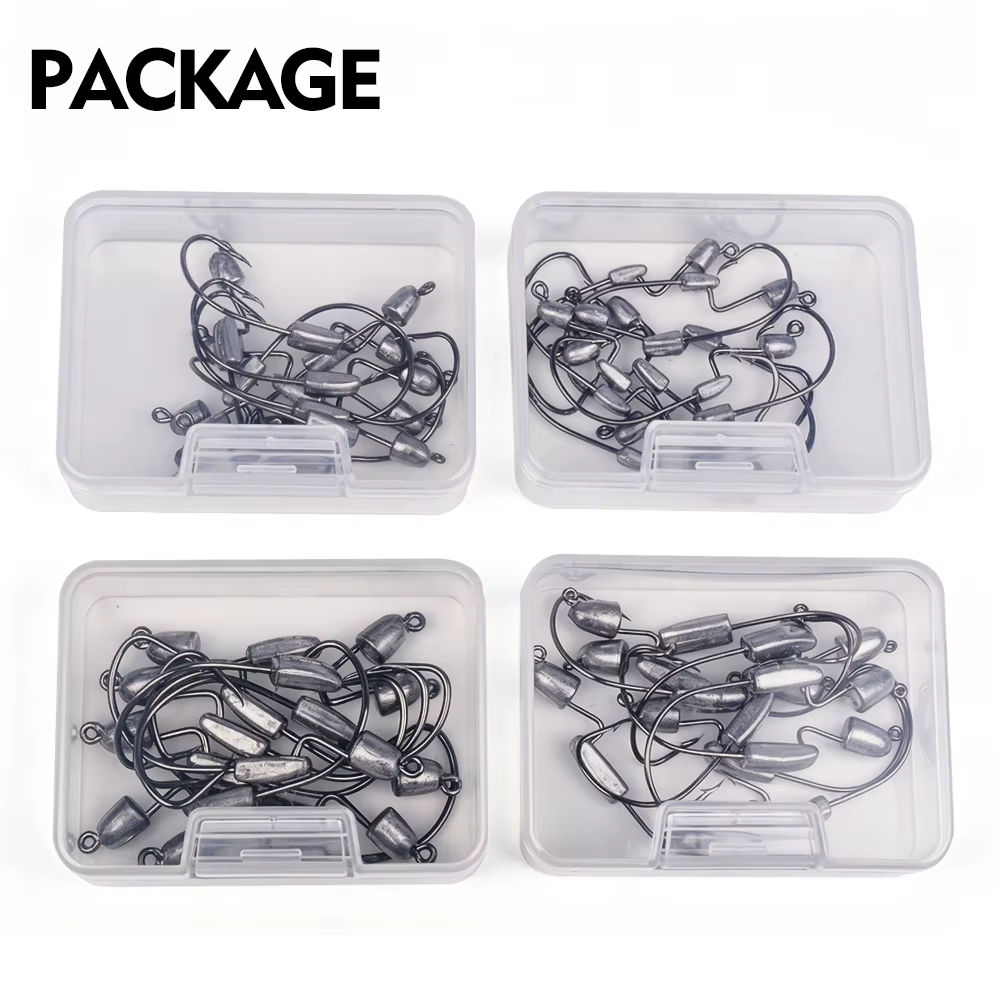 Set completo de jig heads PROBEROS sobre superficie neutra