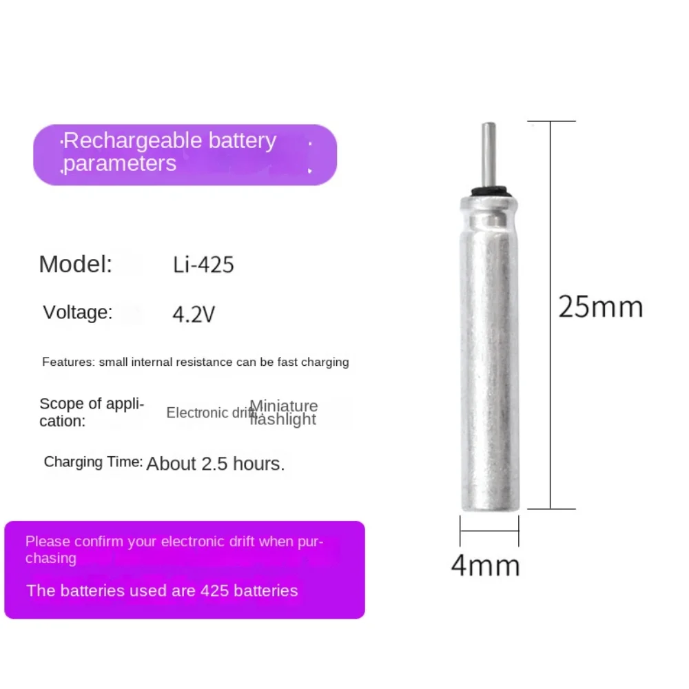 Flotador luminoso USB CR425 CR322 para pesca nocturna – batería - imagen 3