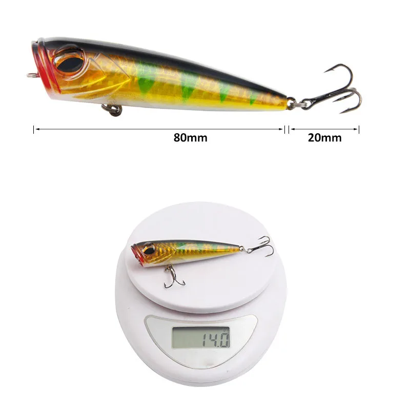 Señuelo flotante Pencil para lubina y lucio, crankbait con ojos tridimensionales - imagen 3